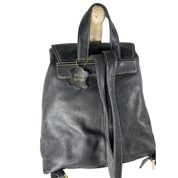GIANI BERNINI Black Leather Backpack - Picture 2 of 16